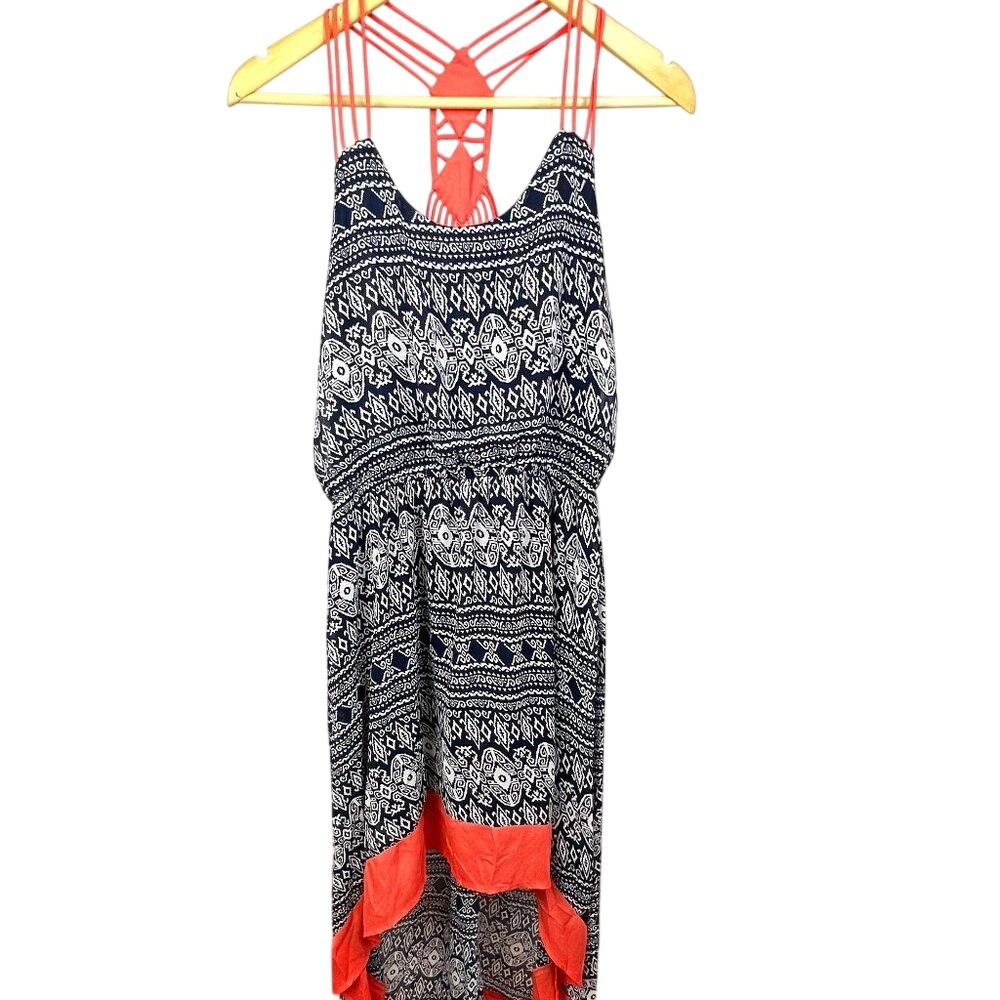 UMGEE Sleeveless Strappy Racer Back Hi-Lo Summer Dress SZ L Resortwear‎ Cruise